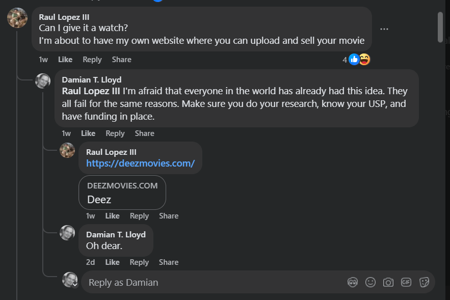 RL3 announces Deez Movies Inc.